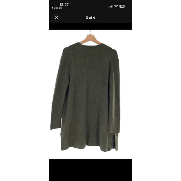 Madewell Kent Cardigan Sweater Coziest Yarn Wool Alpaca Blend Forest Green XL - Picture 2 of 7